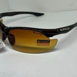 X-Loop HD Semi Rimless Men’s Wrap Matte Sunglasses